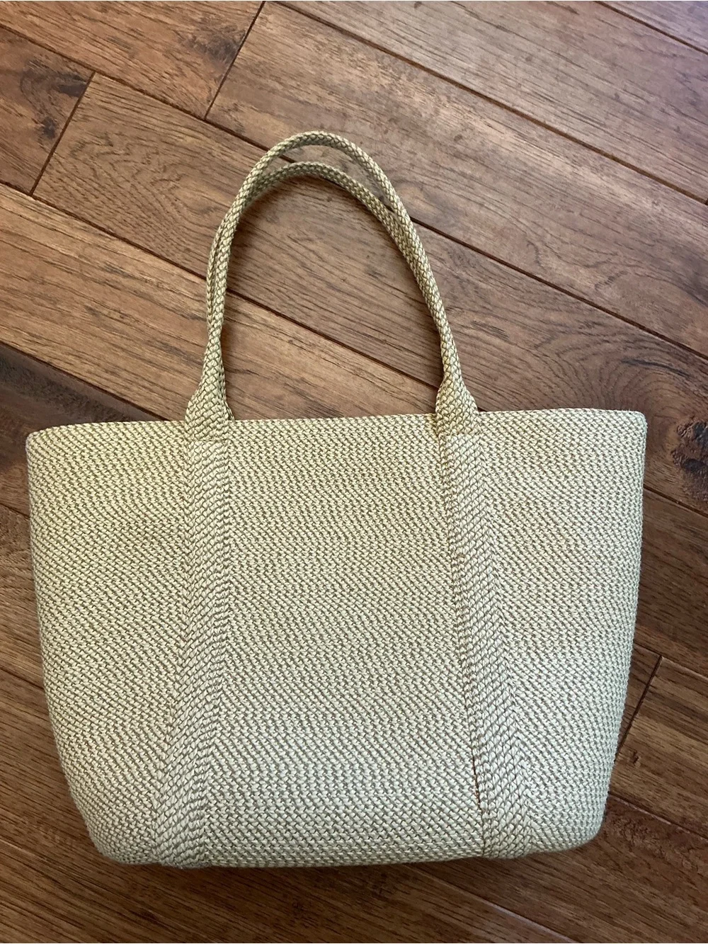 Eric Javits Rattan Wicker Bag with Pink Bamboo Interior Fabric - Picture 11 of 11